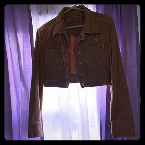 Juniors Hydraulic corduroy crop jacket.